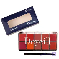 پالت رژلب دایسل Deycill | ضدآب با ماندگاری بالا – 10 رنگ