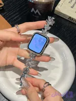 بند اپل واچ Diamond leaf bracelet با گارد نگینی (کدw5072)