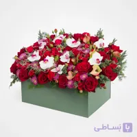 باکس گل ارکیده رز مینیاتوری همیشه بهار
