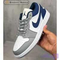 کفش مردانه و زنانه نایک ایر جردن طوسی سورمه ای Nike Air Jordan1