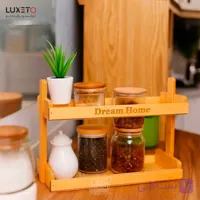 استند 2 طبقه چوبی مستطیل ضخیم SD
