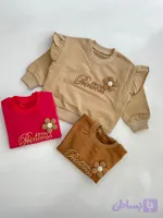 بلوز نوزادی دخترانه طرح گل پرنسس/۶ماه تا۳سال