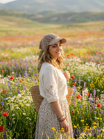 اسکارف قلاب بافی نقاب دار با نخ ترک ترند زنانه