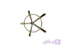پایه فلزی پنج پر رکاب دار(حلقه دار)طلایی