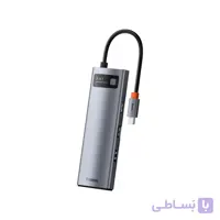 هاب 8 پورت بیسوس Baseus CAHUB-CV0G HUB 8in1 Gleam Metal