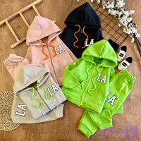 سویشرت شلوار تو کرکی LA سایز 40 تا 50 کد 7078