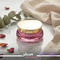 قوطی کرم وارداتی شیشه ای بنفش 30 گرمی