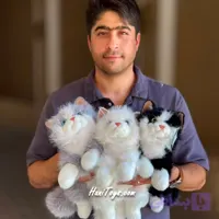عروسک گربه طبیعی خوابیده 40 سانتی