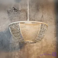 لوستر مکرومه بافی کریستالی دستباف استخوانی