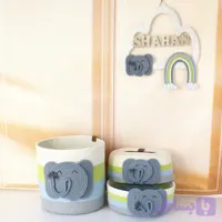 نظم دهنده سیسمونی و اتاق کودک طرح فیل با آویز اسم