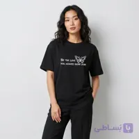 تی‌شرت آستین کوتاه زنانه مدل پروانه