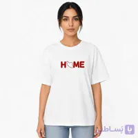 تیشرت لانگ زنانه مدل Home با نقشه ایران – نخ پنبه 100 درصد طبیعی – فری سایز مناسب 42-44