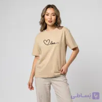 تی‌شرت آستین کوتاه زنانه مدل قلب