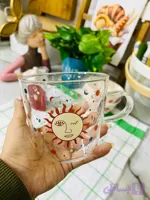 ماگ غول پیکر ۴۰۰ میلی آنتی شوک با شیشه سبک