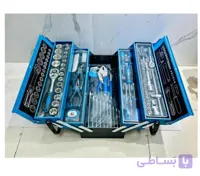 مجموعه جعبه بکس و ابزار 85 عددی باس 3 طبقه مدل 85PCS
