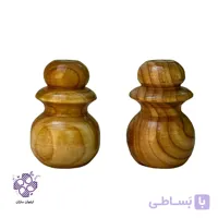 نمکدان چوبی مدل موج ارغوان سازان مجموعه2عددی