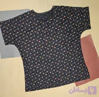 تیشرت زنانه نخی طرح ناز مشکی