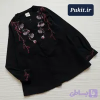 شومیز دخترانه مشکی طرح مروارید (10تا14 سال)
