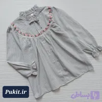 شومیز آستین بلند دخترانه طرح ترانه ( 10تا 14 سال)