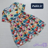 پیراهن ساحلی دخترانه سه بعدی(2تا12سال)