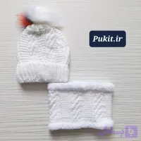 کلاه و شال رینگی طرح زمستان(3 تا 8 سال)