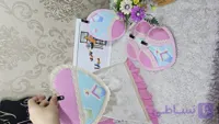 حوله آشپزخانه پارچه‌ای طرح قلبی (فانتزی و تزیینی) کد ۳۰