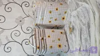کاور فلاسک دوقلو دو طبقه پارچه‌ای (ترکیب فلامنت و کتان ترک) کد ۴۴