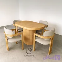ست میز و صندلی چوبی ناهار خوری 4 نفره مدل پراتو (Prato)