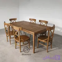ست میز و صندلی چوبی ناهار خوری 6 نفره مدل پاسیون (Passione)
