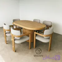 ست میز و صندلی چوبی ناهار خوری 6 نفره مدل پراتو (Prato)