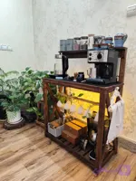 کنسول کافی بار خانگی چوبی آقای‌نجار مدل استند کافی بار
