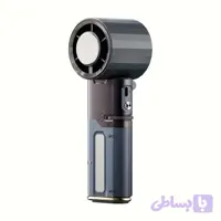 پنکه دستی شارژی MF120 | توربو با پاوربانک 6000، نمایشگر LED و حالت گردنی