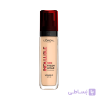 کرم پودر ۳۲ ساعته اینفالیبل لورال Loreal شماره 110 cool rose حجم 30 میل
