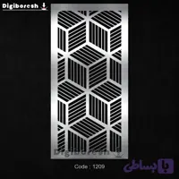 فایل DXF پنل دکوراتیو فلزی سه‌بعدی / خطای دید کد 1209