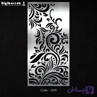 فایل DXF پنل دکوراتیو فلزی گل، بوته و نقوش تزئینی کد 1205