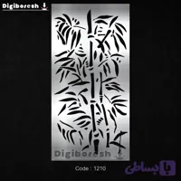 فایل DXF پنل دکوراتیو فلزی گل، بوته و نقوش تزئینی کد 1210