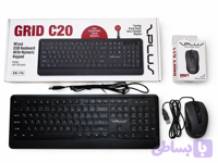 باندل کیبورد و موس با سیم زدپلاس مدل ZPLUS GRID C20