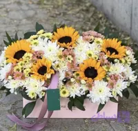 باکس گل افتابگردان و داوودی