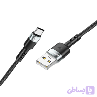 کابل ابریشمی TYPE-C ولت آمپر ( مشکی)