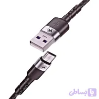 کابل ابریشمی MICRO-USB ولت آمپر ( مشکی)