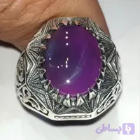 انگشتر عقیق یمنی اصل سوسنی بسیار زیبا و خوش قواره با رکاب نقره عیار 925