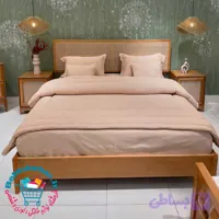 تخت خواب چوب حصیر مدل مدرن