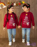 بلوزتک بابانوئل اقتصادی سایز بندی 55 60 65 70 یونیسکس