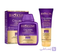 Bi پک حجم دهنده مو حاوی کلاژن و بیوتین (ماسک مو 250 میل+شامپو 300 میل) | کد R02-39C17BCD
