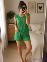 تاپ زنانه نخ پنبه طرحدار برند H&M