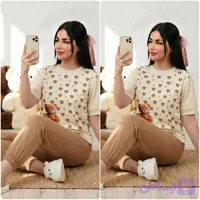 ست تیشرت شلوار زنانه متین مدل آستین کوتاه