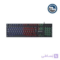 کیبورد سیمی گیمینگ فنتک مدل FIGHTER III K614L Black