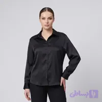 شومیز زنانه آستین بلند ساتن با پنچ دکمه مدل 01