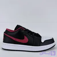کتونی ایرجردن 1 لو بلک سایرن رد AirJordan 1 Low Black Siren Red کد 2526
