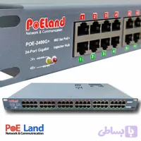 پچ پنل POE گیگ 24 پورت مدل +POE 2400G برند PoELand